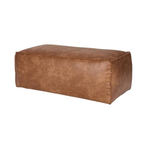 Rodeo Poef Ecoleer Cognac 120cm
