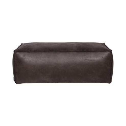 Rodeo Poef Ecoleer Zwart 120cm