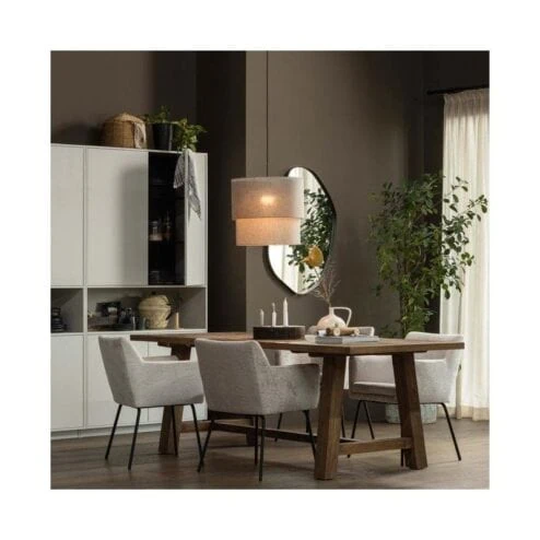 Romee Organische Spiegel Metaal Zwart 70cm