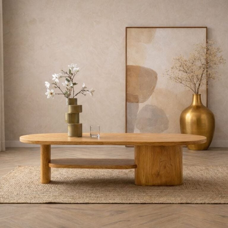 Rona Salontafel dicht Naturel mangohout 110cm