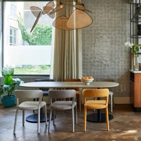 Ronde Tafelpoot Metaal Zwart 64cm