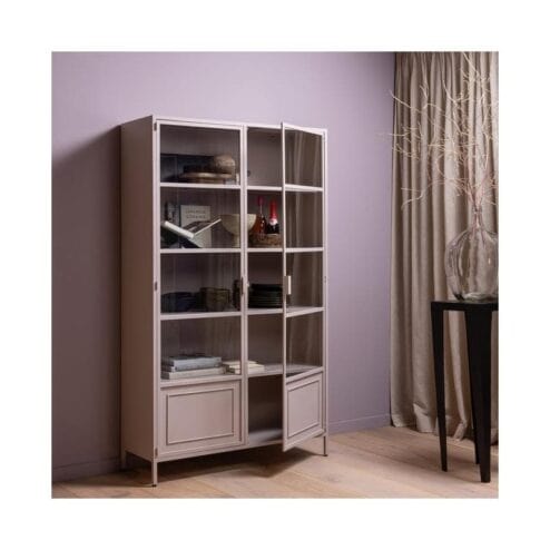 Ronja Vitrinekast XL Metaal Zacht Roze 110cm