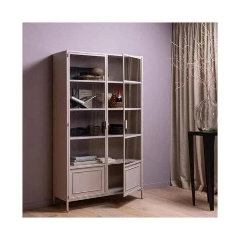 Ronja Vitrinekast XL Metaal Zacht Roze 110cm