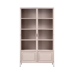 Ronja Vitrinekast XL Metaal Zacht Roze 110cm