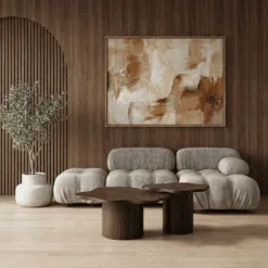 Rosetta Salontafel set van 2 Organisch Walnoot 98cm en 65cm