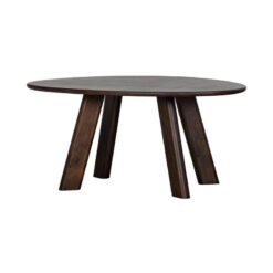 Roundly Eettafel organisch Mangohout Walnoot 160cm
