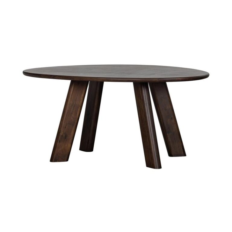 Roundly Eettafel organisch Mangohout Walnoot 160cm