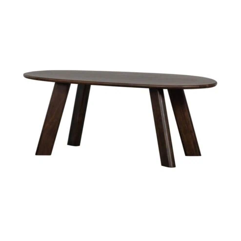 Roundly Eettafel organisch Mangohout Walnoot 200cm