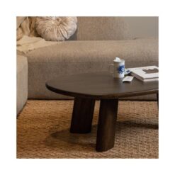 Roundly Salontafel organisch Mangohout Walnoot 110cm