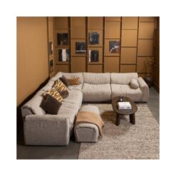 Roundly Salontafel organisch Mangohout Walnoot 110cm