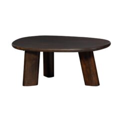 Roundly Salontafel organisch Mangohout Walnoot 110cm