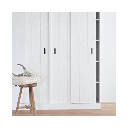 Row Kledingkast Wit Dennenhout 85cm