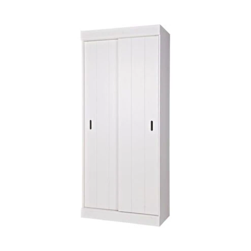 Row Kledingkast Wit Dennenhout 85cm