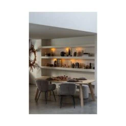 Runa Eetkamerstoel Chenille Donkerzand