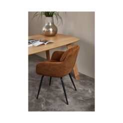Runa Eetkamerstoel Chenille Karamel
