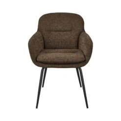 Runa Eetkamerstoel Chenille Warmbruin