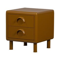 Rune Nachtkastje 2 Lades Metaal Honinggeel 45cm