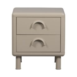 Rune Nachtkastje 2 Lades Metaal Zand 45cm