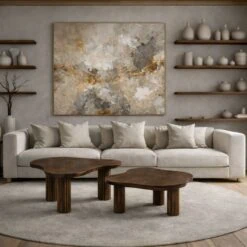 Saar Salontafel set van 2 organisch Walnoot