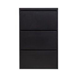 Sabine 3-Vaks Schoenenkast Metaal Zwart 66cm