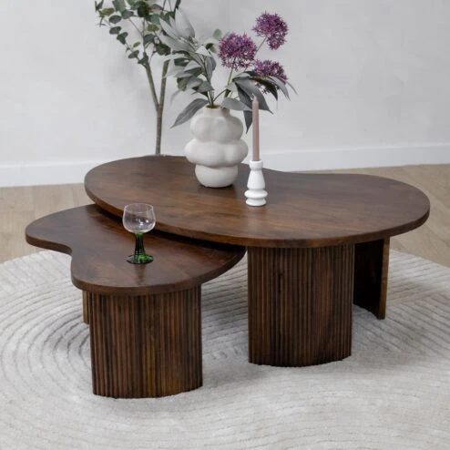 Salontafel Asger set van 2 espresso 110/70cm