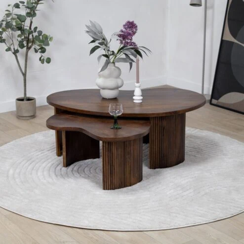 Salontafel Asger set van 2 espresso 110/70cm