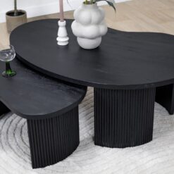 Salontafel Asger set van 2 zwart 110/70cm