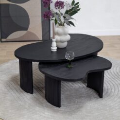 Salontafel Asger set van 2 zwart 110/70cm