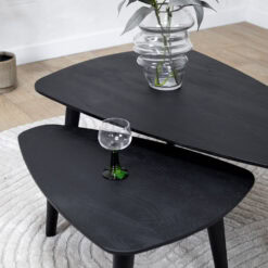 Salontafel Isla set van 2 zwart 110/71cm