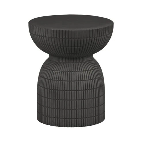 Samson Bijzettafel Rond Donkerbruin 37cm