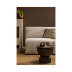 Samson Bijzettafel Rond Donkerbruin 40cm