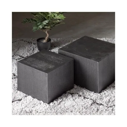 Sanne Bijzettafel set van 2 Vierkant Zwart