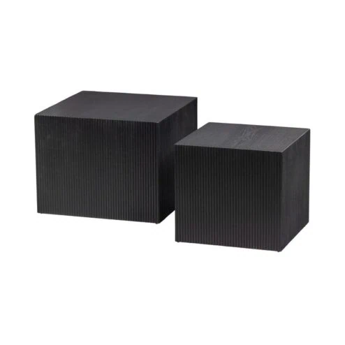 Sanne Bijzettafel set van 2 Vierkant Zwart