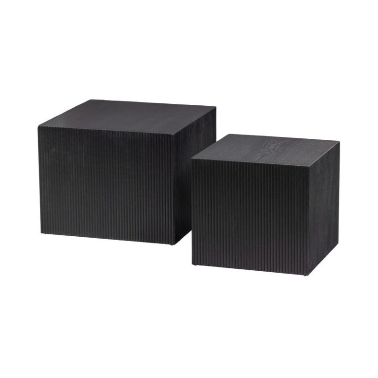 Sanne Bijzettafel set van 2 Vierkant Zwart