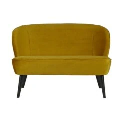 Sara Bankje Velvet Oker 110cm