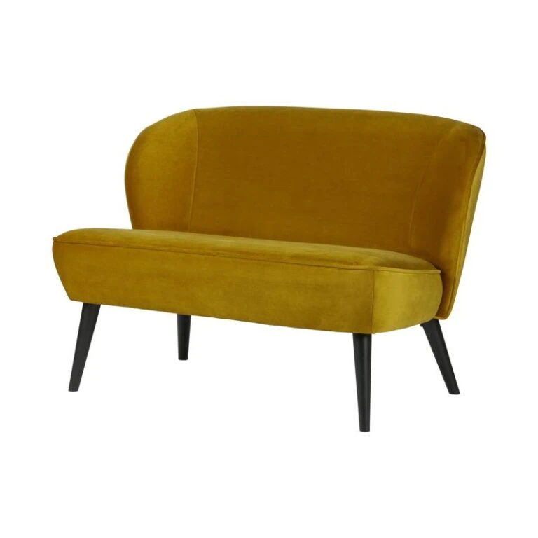 Sara Bankje Velvet Oker 110cm