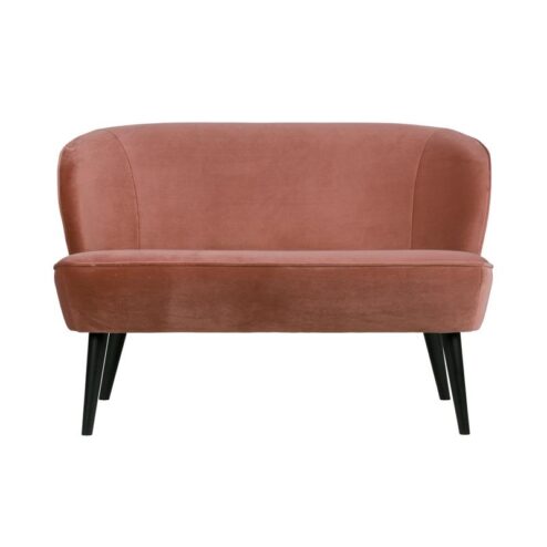 Sara Bankje Velvet Oud Roze 110cm