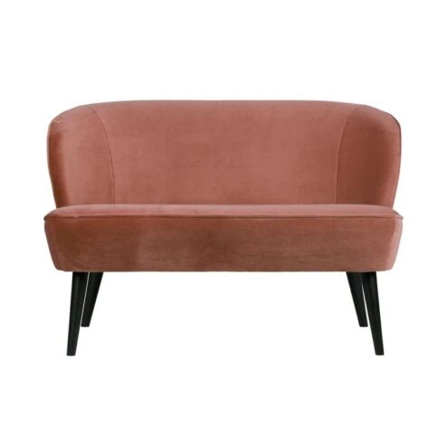 Sara Bankje Velvet Oud Roze 110cm