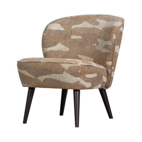 Sara Fauteuil Geweven Stof Camouflage Dessin Zand