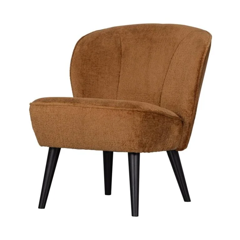 Sara Fauteuil Structure Velvet Cognac