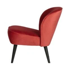 Sara Fauteuil Velvet Framboos