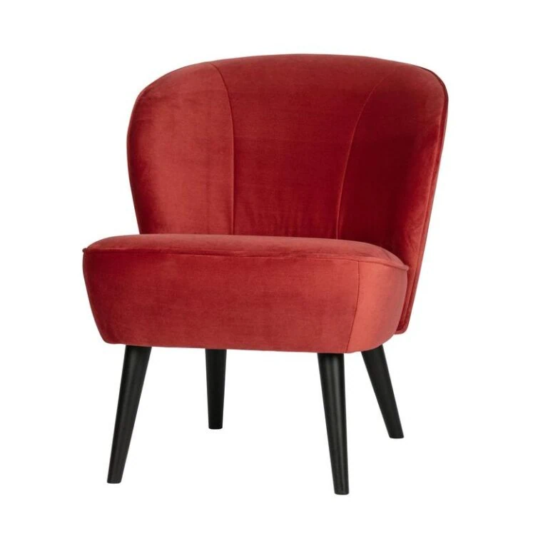 Sara Fauteuil Velvet Framboos