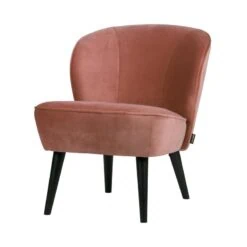 Sara Fauteuil Velvet Oud Roze