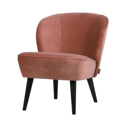 Sara Fauteuil Velvet Oud Roze