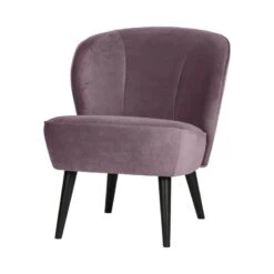 Sara Fauteuil Velvet Warm Lila
