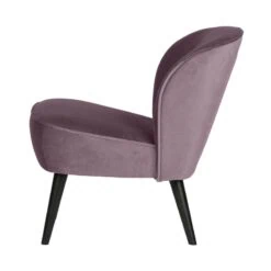 Sara Fauteuil Velvet Warm Lila
