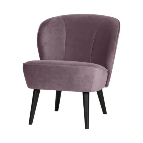 Sara Fauteuil Velvet Warm Lila