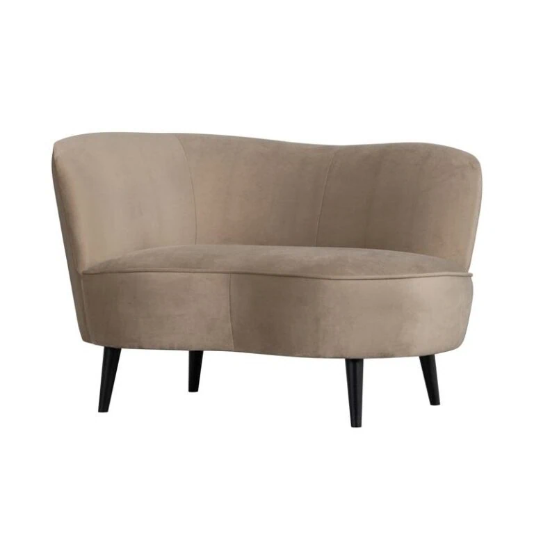 Sara Lounge Fauteuil Links Velvet Khaki 112cm