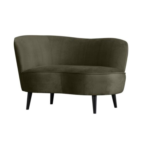 Sara Lounge Fauteuil Links Velvet Warm Groen 112cm