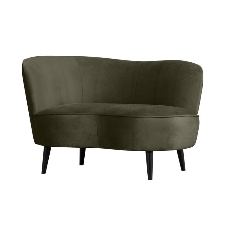 Sara Lounge Fauteuil Links Velvet Warm Groen 112cm